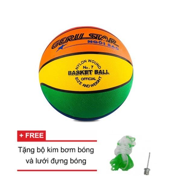 Quả bóng rổ cao su trẻ em Gerustar 8 màu số 3