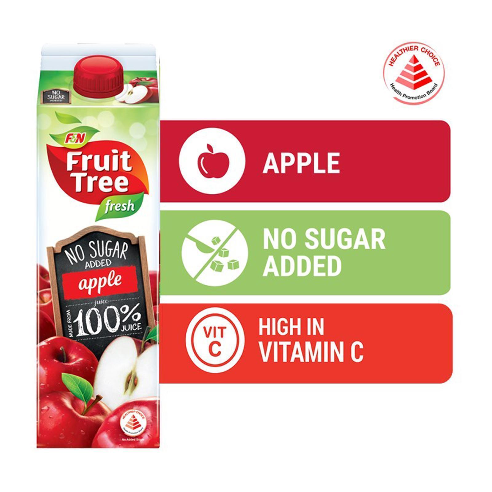 F&N Fruit Tree Fresh Apple No Sugar Added 946ML Lazada Singapore