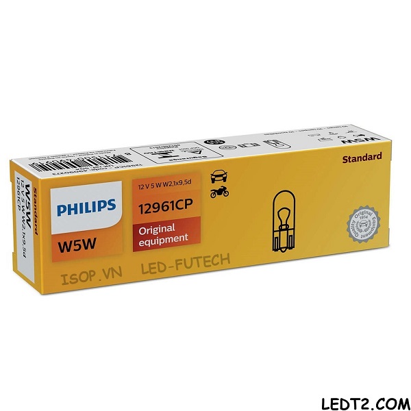 [LEDT2 ISOP] Đèn Halogen Philips T10, S25 [Số lượng: 1 bóng]
