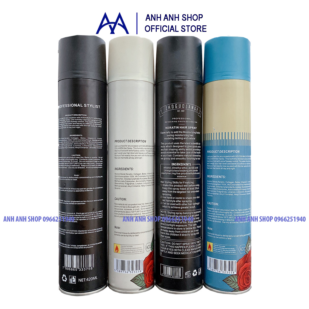 COMBO 3 LOẠI GÔM XỊT TÓC CỨNG - THƠM