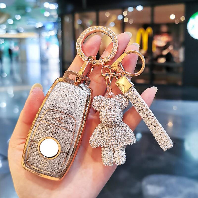 New car key case cover fob shell for mercedes benz a b c g s w211 glk gla glc glr w204 class w210 w176 w202 keychian accessories