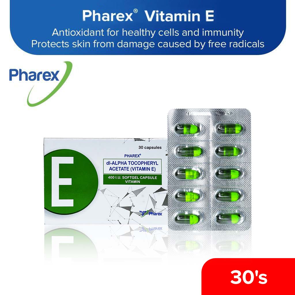 Pharex Vitamin E dlAlpha Tocopheryl Acetate 400 IU 30 (Beauty with
