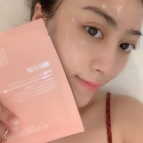 (Top 10 mặt nạ đắp) Mặt nạ nhau thai cừu Nhật Bản Rwine Beauty Stem Cell Placenta Mask DSMN10 dưỡng da cấp ẩm colagen trị mụn - Mặt nạ nhau thai cuốn rốn nhật cho học sinh