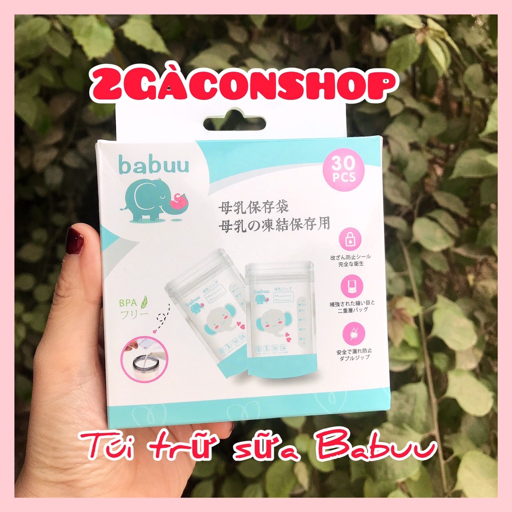Túi trữ sữa mẹ 100ml,250ml hiệu Babuu Nhật