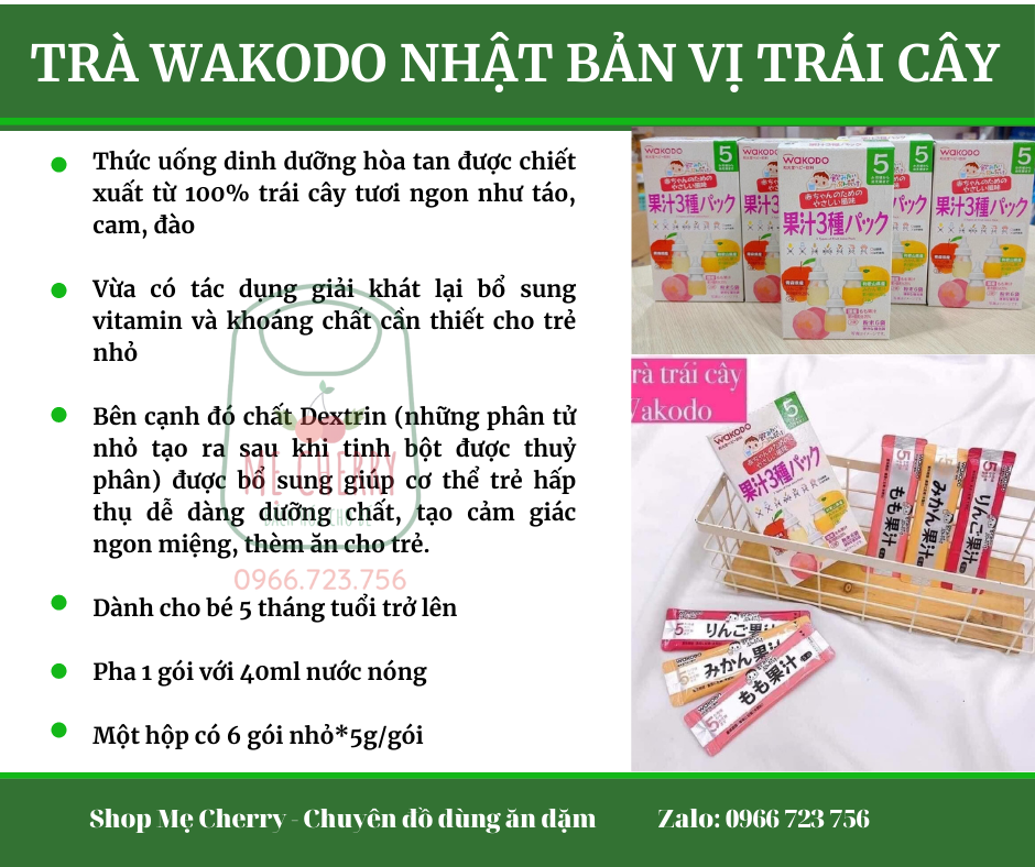 Trà Wakodo Nhật Bản Cho Bé Từ 5 Tháng