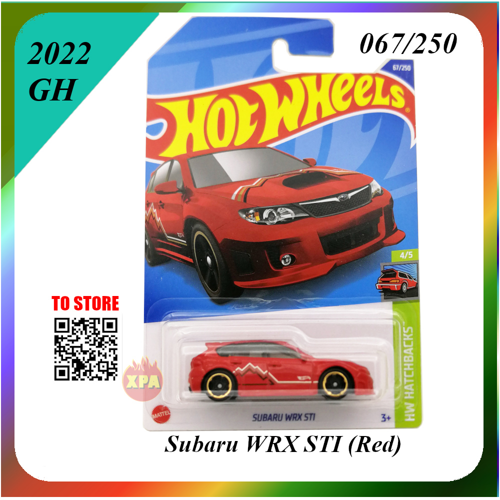 Hot Wheels JDM Diecast Cars Subaru WRX STI ( Red ) 2022 HW Hatchbacks