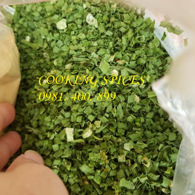 Hành Lá Sấy Lạnh, lá gia vị sấy khô ( Green Onion ) loại 1