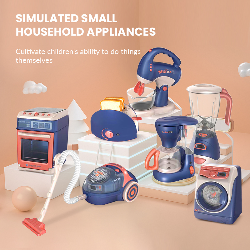 Kids Mini Size Household Appliances Kitchen Toys Children Pretend Play  Kitchen Accessories Toy Simulation Washing Machine Bread Maker Microwave  Oven