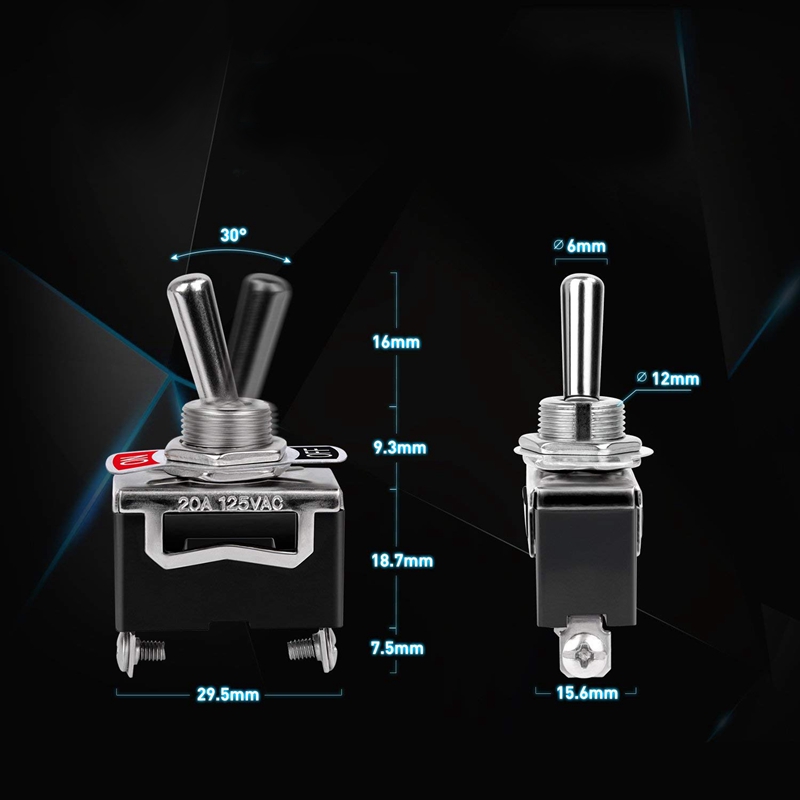 【TopazTrove】Heavy Duty Rocker Toggle Switch 15A 250V 20A 125V SPST 2 ...