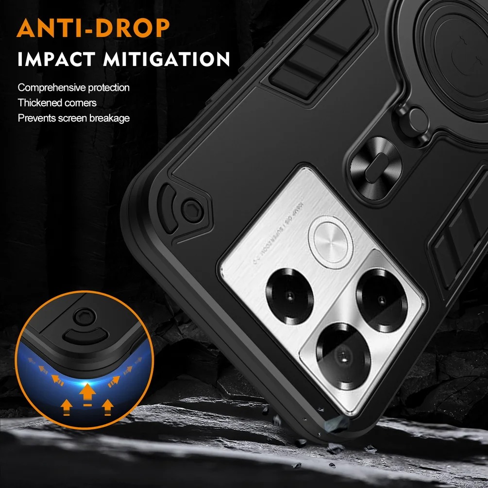 Phone case For infinix Note 40 40 Pro Plus Back cover Shockproof Armor Bumper Stand with Holder Ring Cover casing For infinix Note 40 Pro Cover cases. 