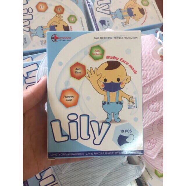 Khẩu trang lily cho bé 10 cái/ hộp