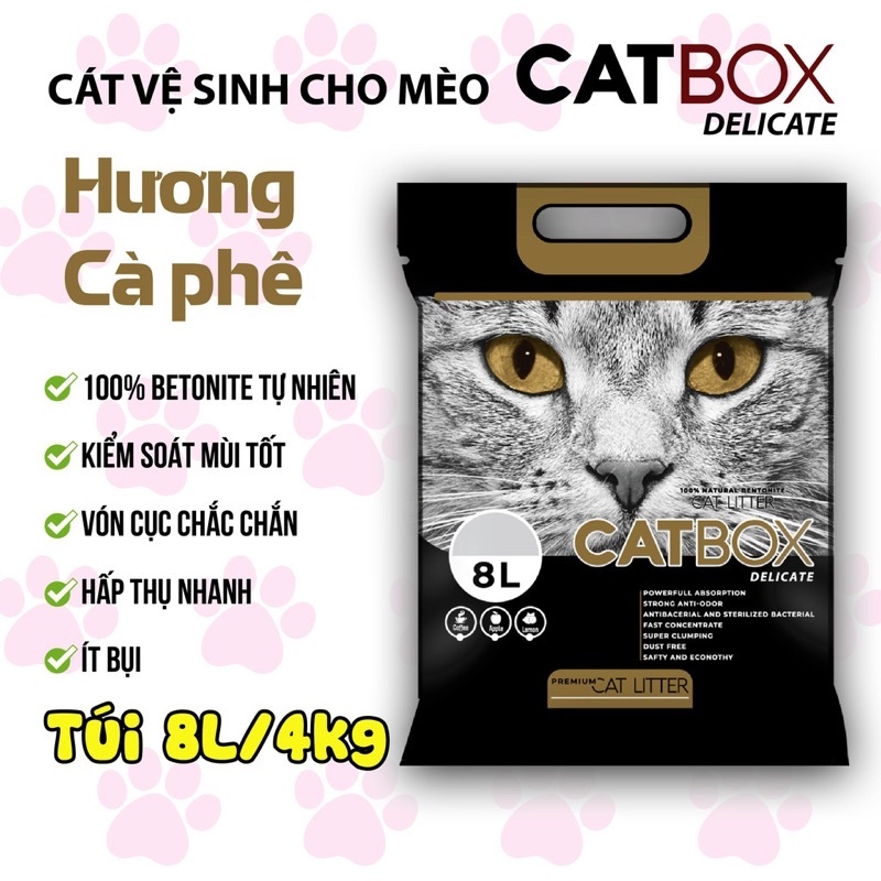 HÀNG MỚI VỀ  Cát Vệ Sinh Mèo Hương Cà Phê 8L Delicate Catbox với các mùi
