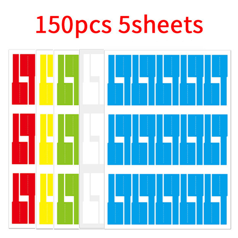 NCVHRT 150Pcs/5 Sheets Cable Labels Wire Marking Network Waterproof Laser Sticker Tags