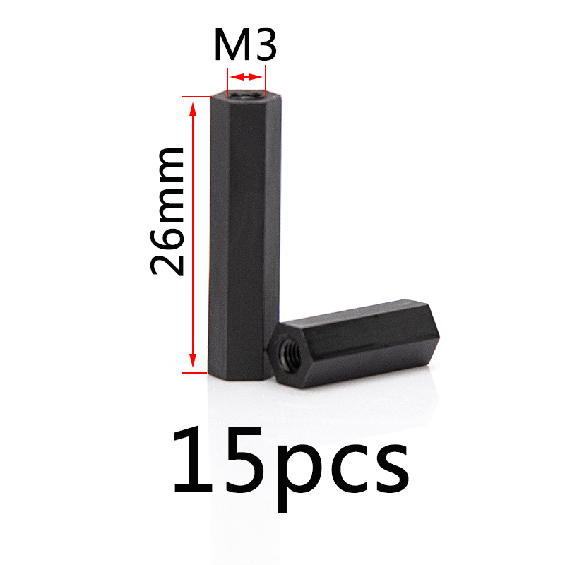 M2 Nylon Male Female Hex Spacer Standoff Screws Spacing Plastic Screw Nut Assort