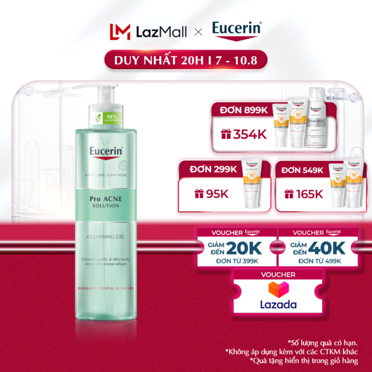 Gel rửa mặt Eucerin® DermoPure Clinical Purifying Cleanser 400ml