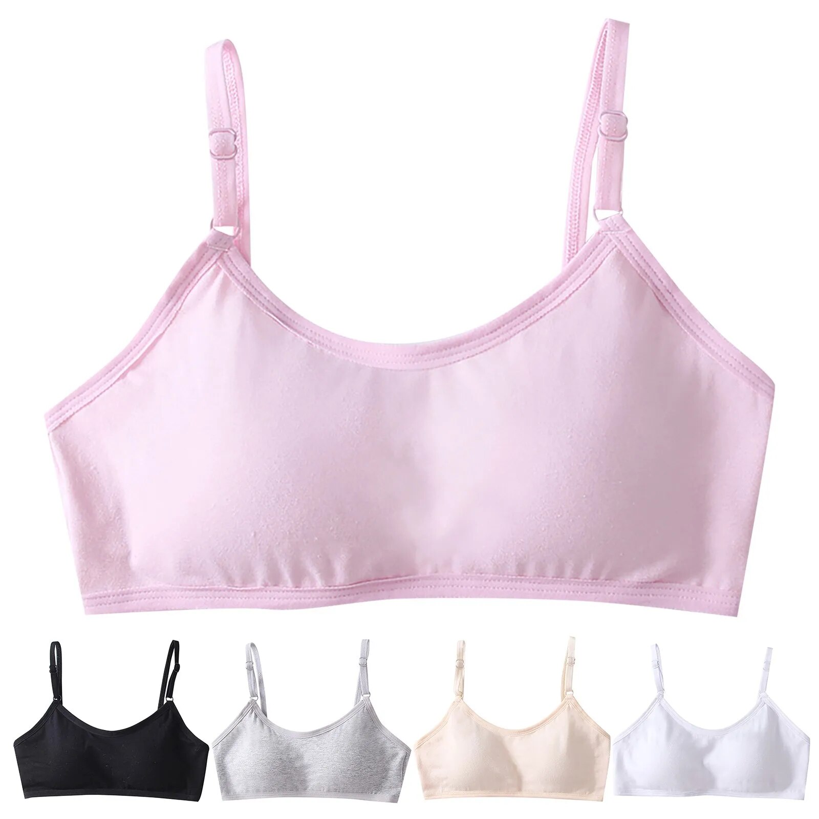 HOT%205%20Pack%20Girls%20Padded%20Training%20Bras%20Crop%20Bras%20For%20Girls%20With%20Removable%20Women%20Bra%20Set%20And%20Underwear%20Sports%20Bras%20Pack%20-%20Image%203