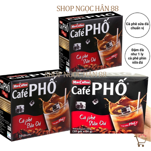 [NEW]Cà Phê Phố ( Cà Phê Sữa Đá ) Hộp 10 gói x 24gr