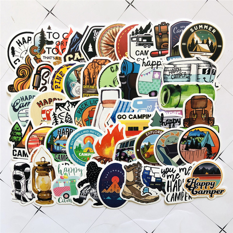 【New Arrivals】50PCS Outdoor Adventure Hiking Adventure Stickers For Car ...
