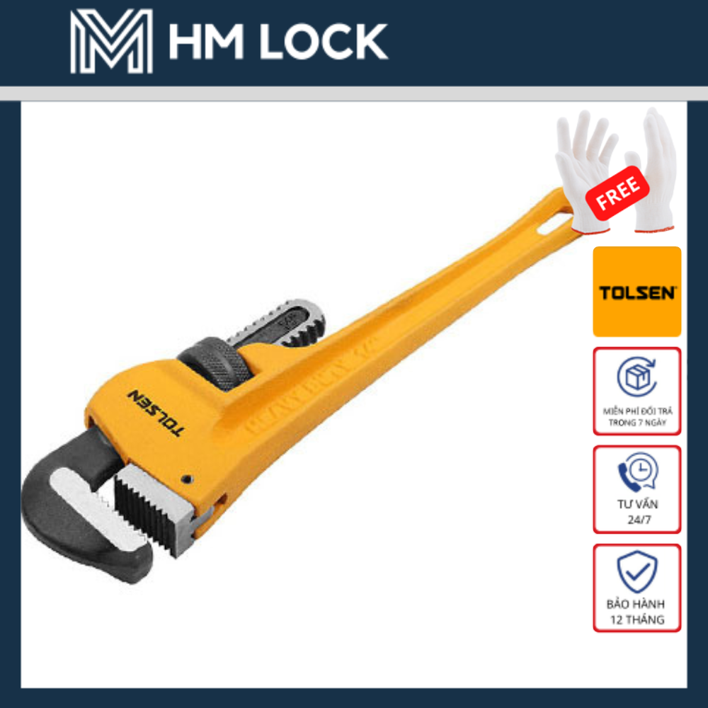 Mỏ lết răng 8 -> 36 inch tolsen - hàng chính hãng - hm lock - 10231