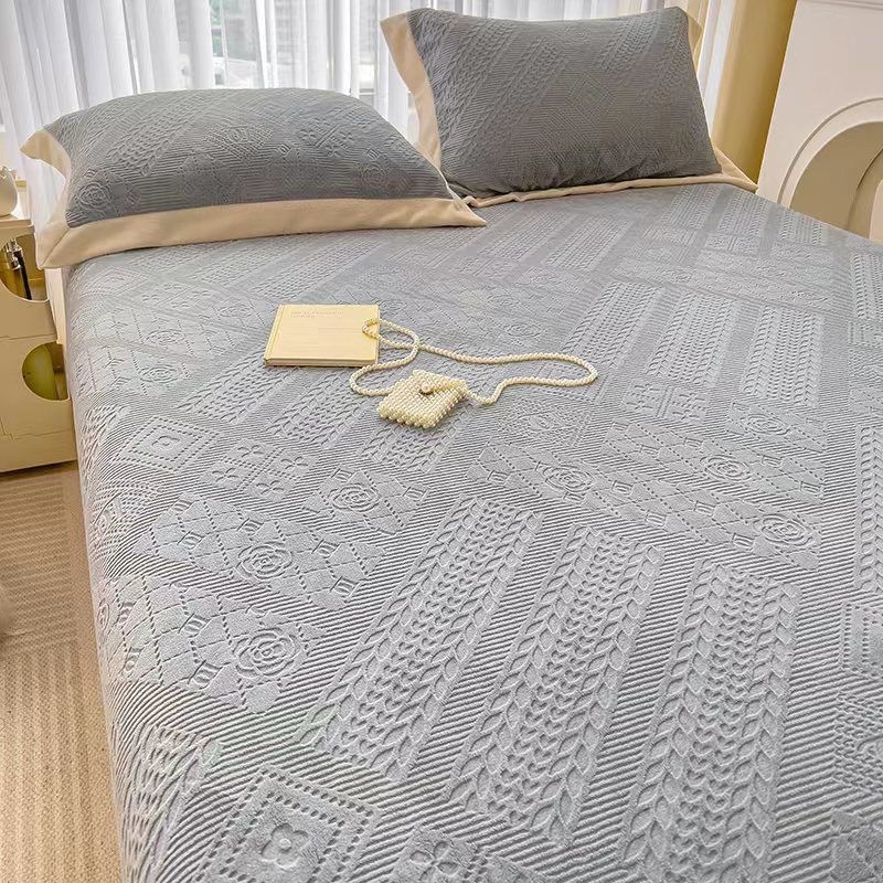 Sét Ga Gối Nỉ Nhung Sữa Nhập Khẩu Cao Cấp