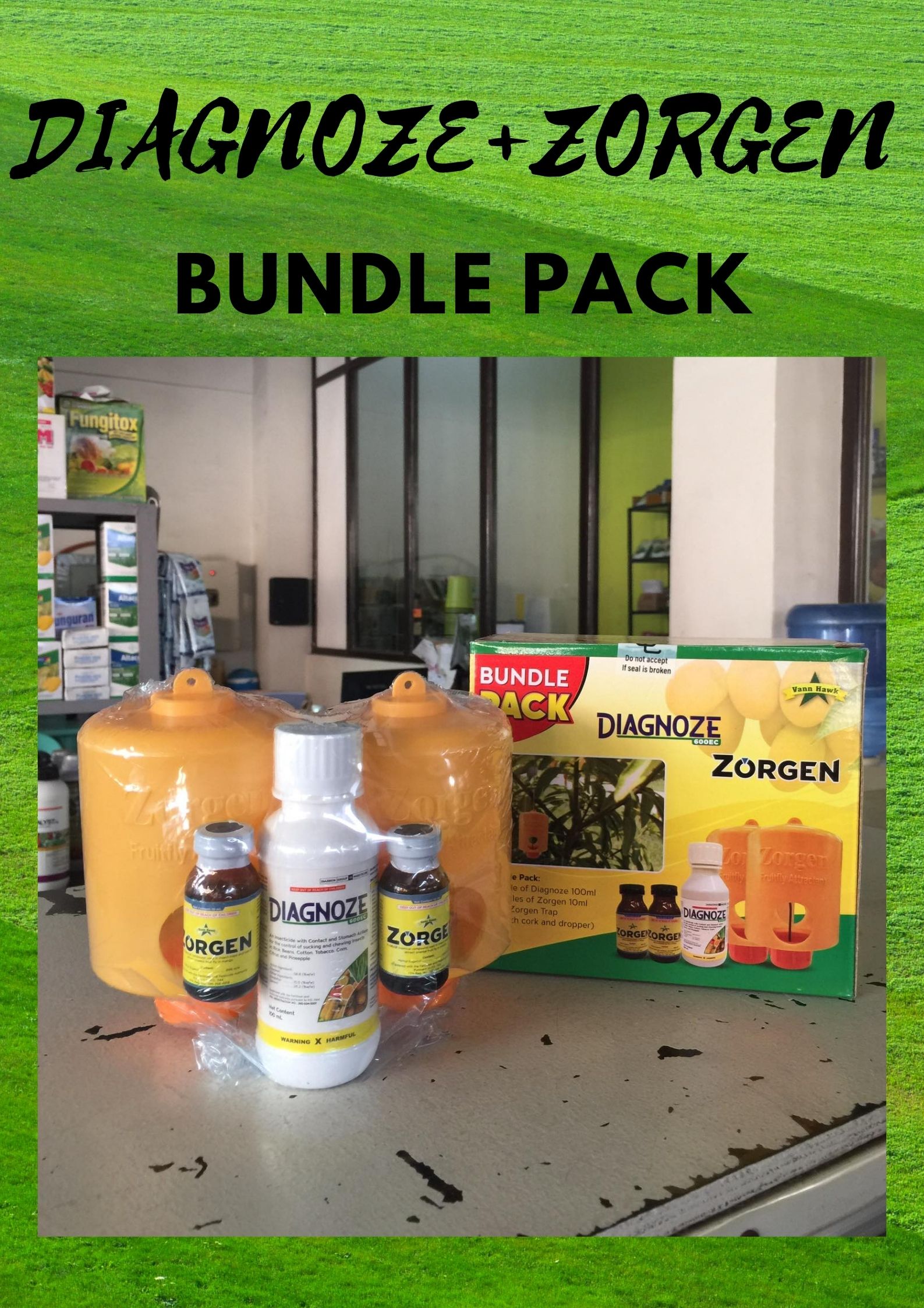 FRUIT FLY TRAP DIAGNOZE 600EC INSECTICIDE BUNDLE PACK BY VANN