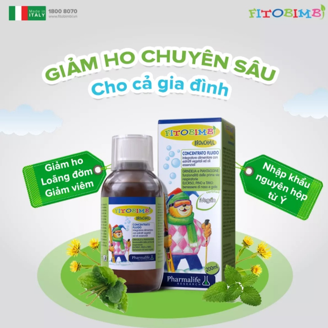 Siro giảm ho Brocamil Fitobimbi