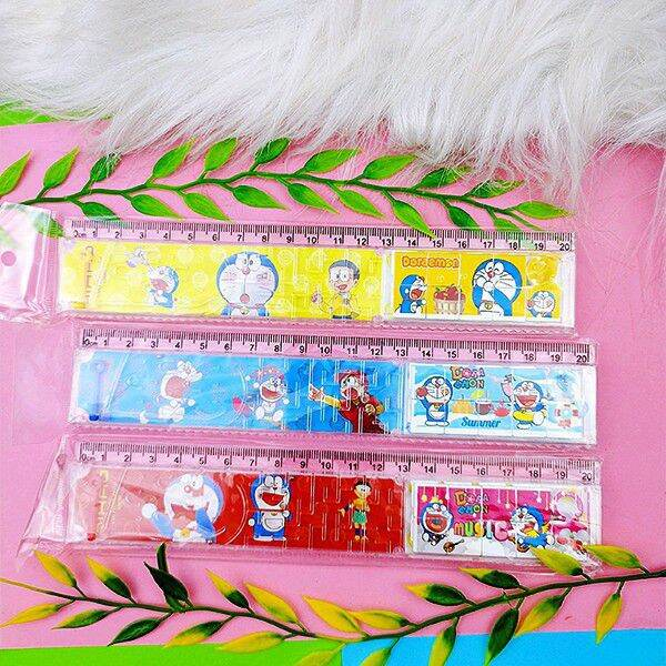 Thước trò chơi mê cung lăn bi, bi lắc vui nhộn DORAEMON 20cm