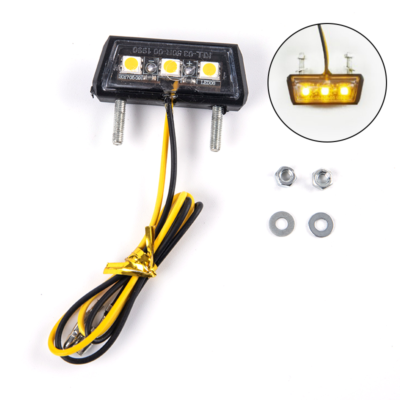Sissi 12V Motorcycle License Plate LED Light Waterproof Motorcycle License Light