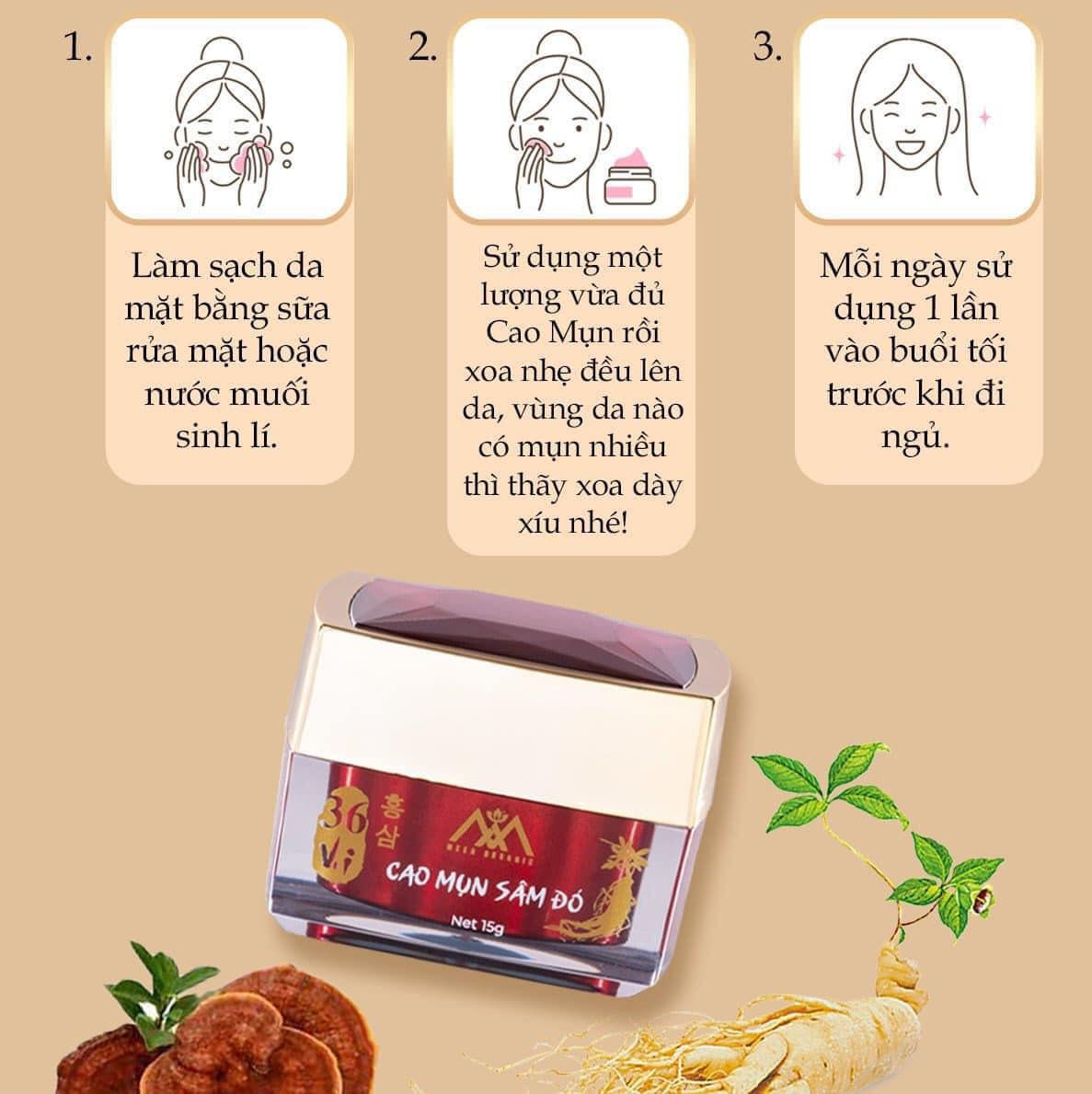 Cao Mụn Sâm Đỏ 36 Vị MEEA ORGANIC - Làm Đẹp Da