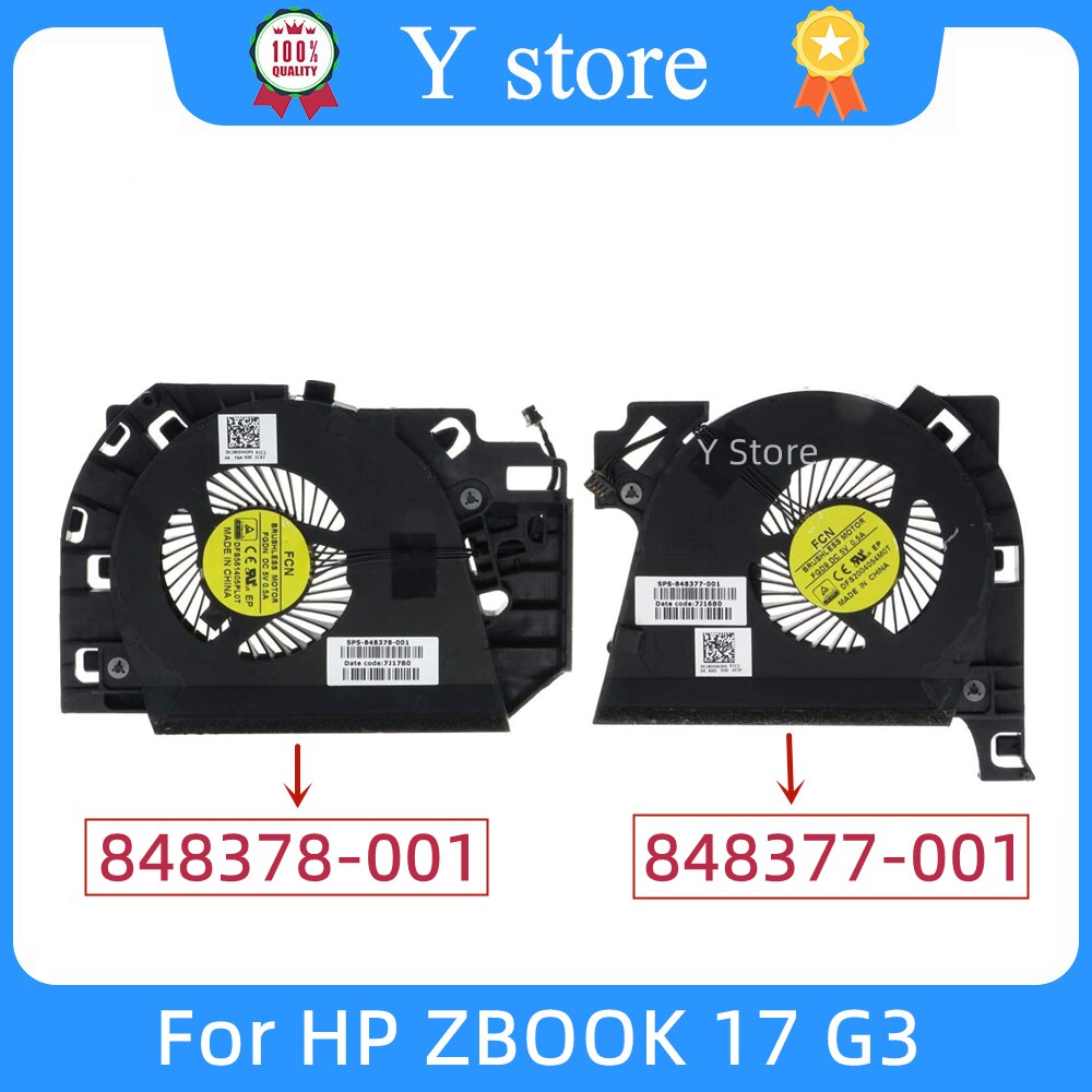 848377-001 848377-001 y store new cpu cooling fan & gpu fan for hp zbook 17 g3 848378-001 848377-001 fgd9 fgdn dc5v 0.5a free shipping