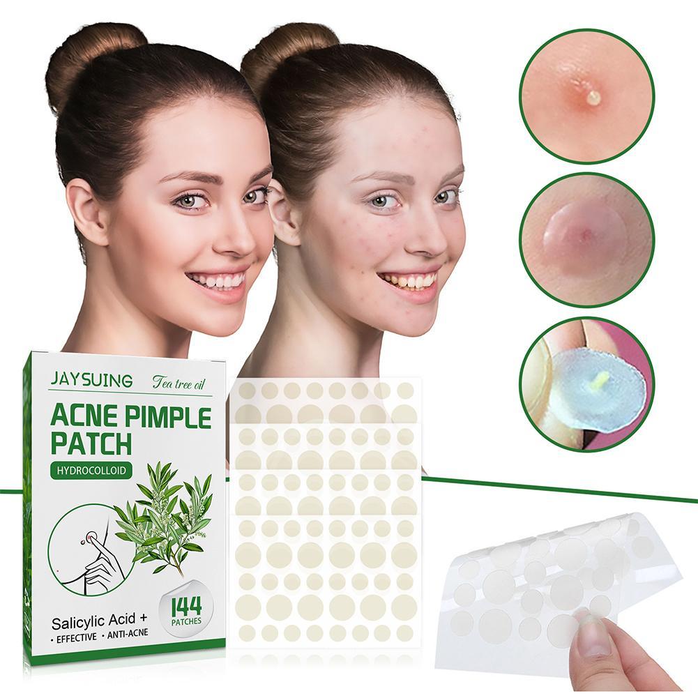 144 Pcs Waterproof Acne Pimple Patch Invisible Stickers Tea Tree Oil Acne Patch