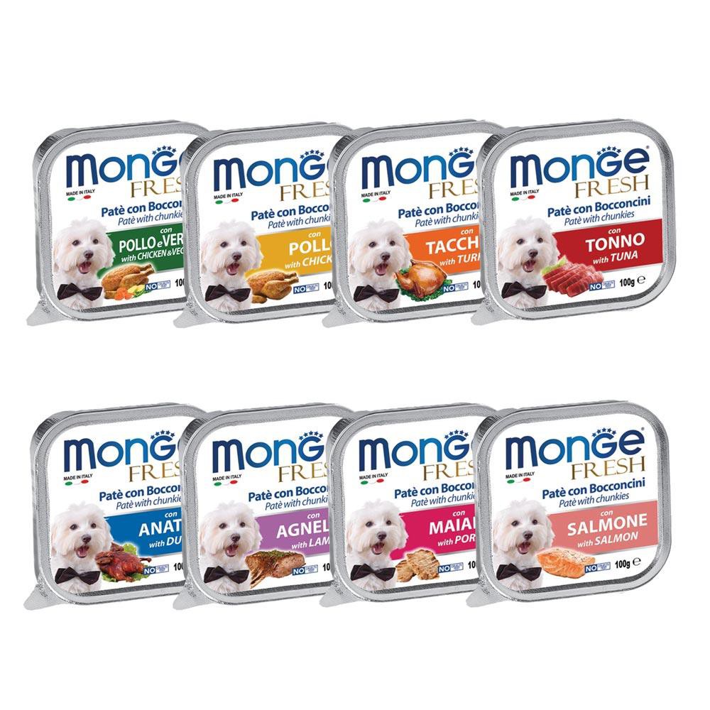 Pate Monge nhiều vị hộp 100g cho chó