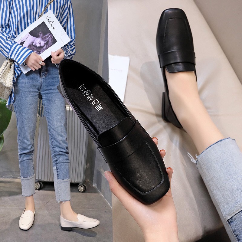 (C. siêu rẻ) Giày búp bê dạ nơ nhỏ