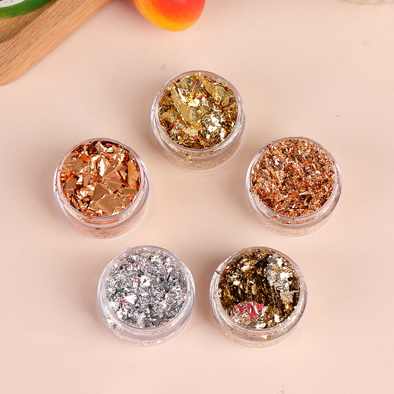 Gold Leaf Flakes Gold Foil Painting Art Nail Decor Foil Paper Resin Mold Filling DENGYOUZHOU.