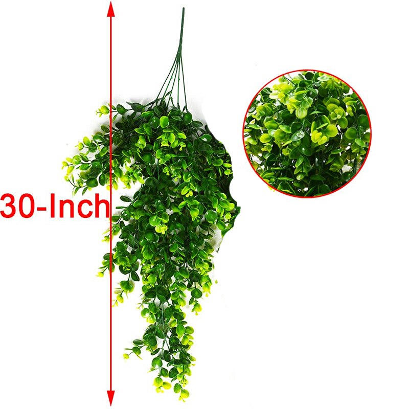 Artificial Plants Eucalyptus Leaves Vines Fake Flowers Garland Wedding Party Home Garden Balcony Decoration Wall Hanging Rattan