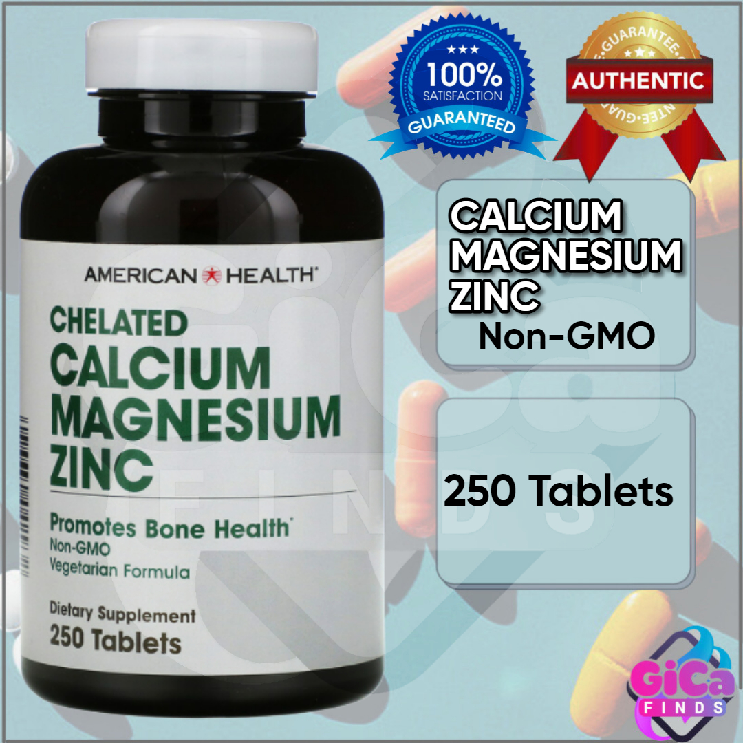 American Health Chelated Calcium Magnesium Zinc 250 Tablets Lazada PH