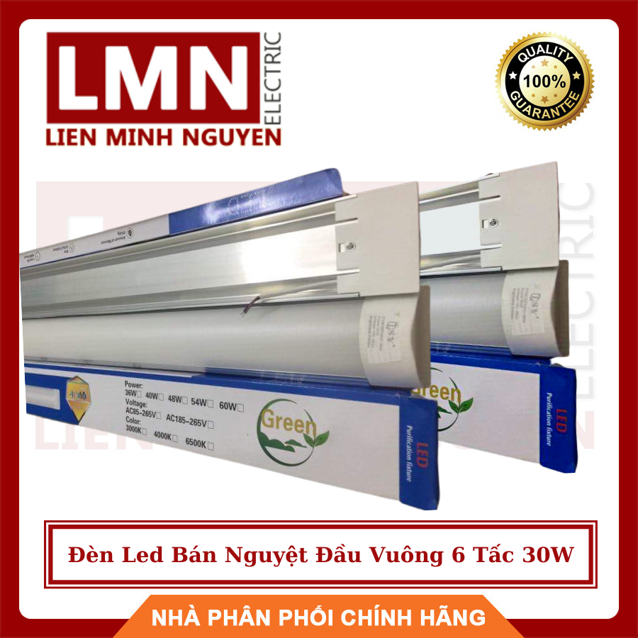 (Combo 5) Đèn Led Bán Nguyệt Đầu Vuông 6 Tấc 30W, Giá tiết kiệm chỉ 79K/1 Đèn Hàng Chất Lượng - BH 12 Tháng