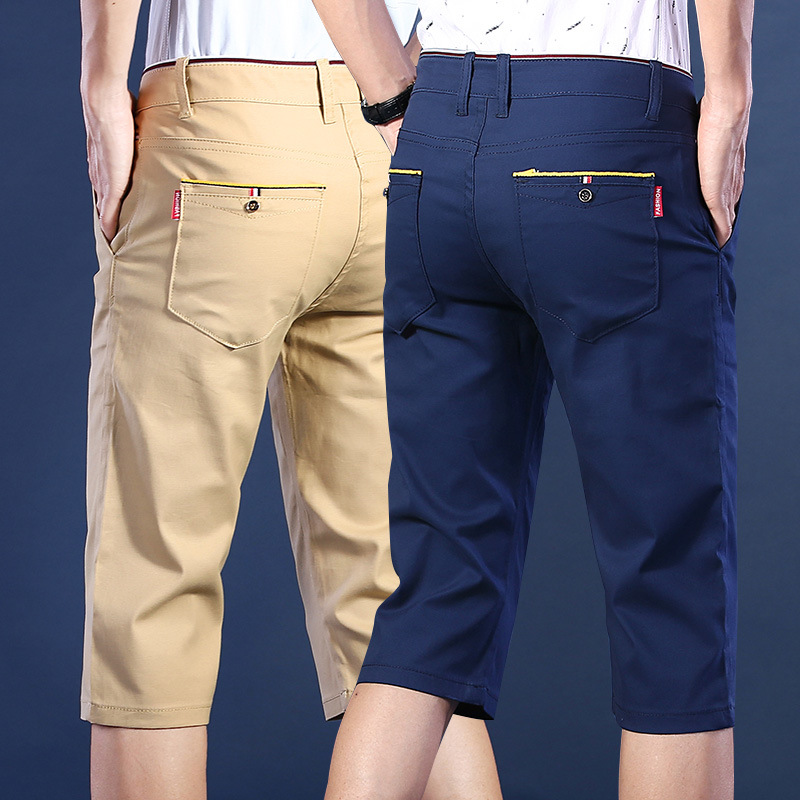Beppter Womens Cotton Linen Pocket Elastic Waist Loose Three-Quarter  Trousers Pants - Walmart.com