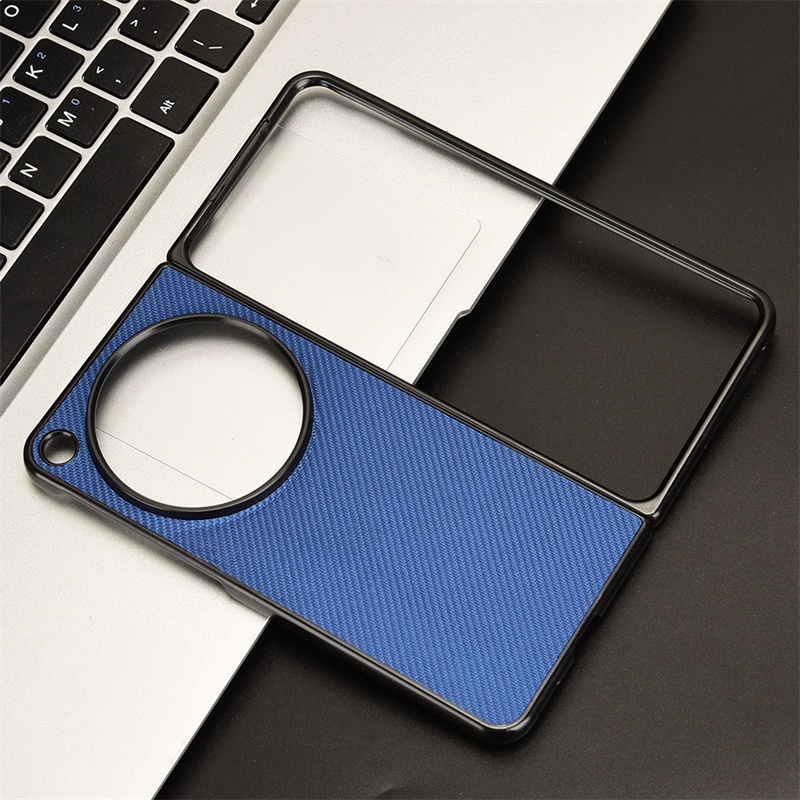 For oppo find n3 case luxury carbon fiber slim pu leather and pc book cover for oppo find n3 flip phone case