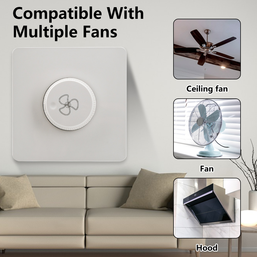 FocusAi 86 Type Ceiling Fan Adjustment Stepless Speed Controller Wall Switch 220V for 15-300W Dimmer Halloween Christmas Decoration