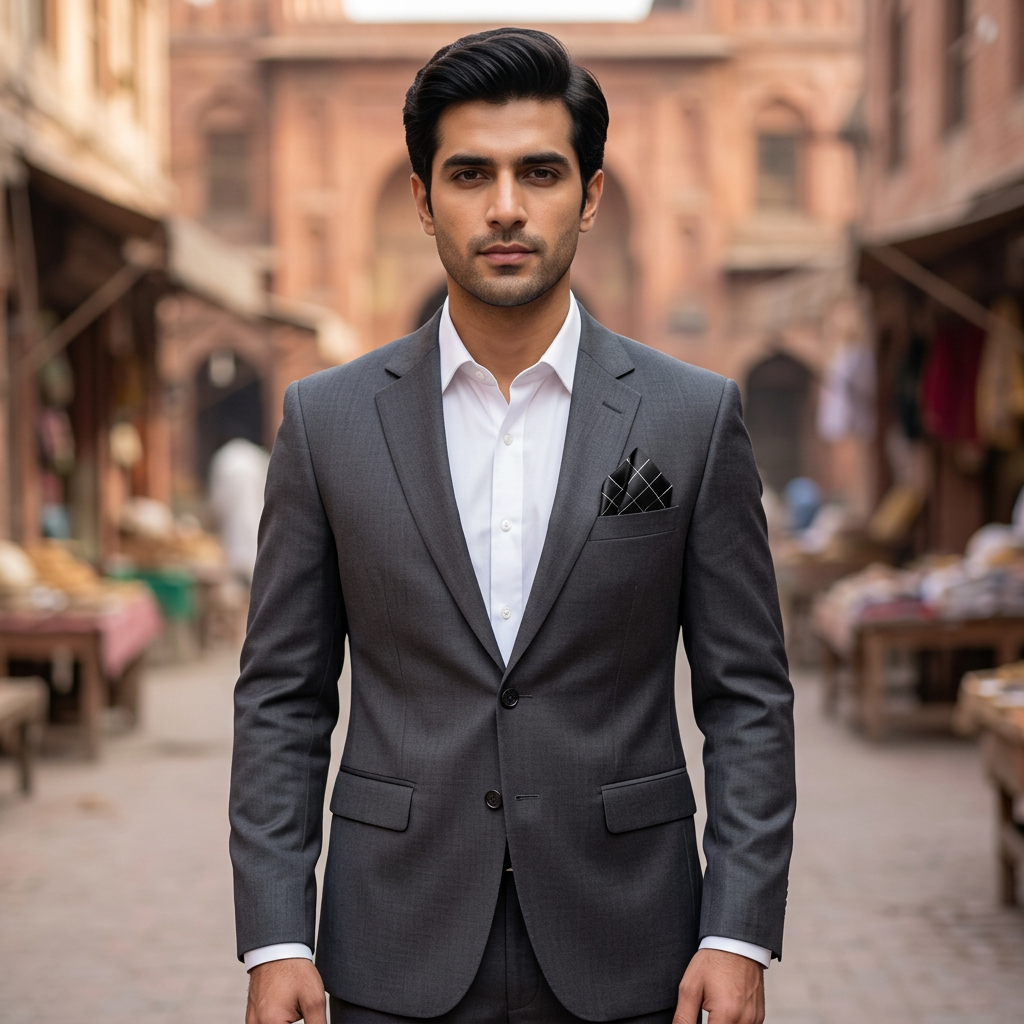 Elegant Geometric/Floral Polyester Pocket Square for Suit and Blazer, Formal Business Style - 23x23cm