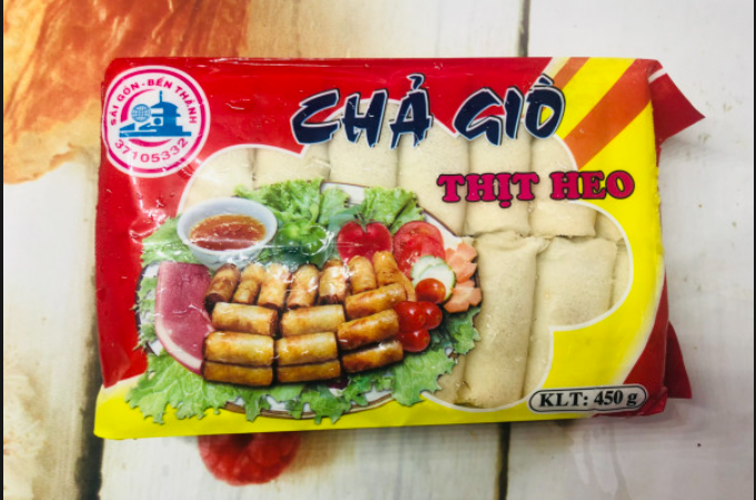 Chả giò thịt heo giòn tan khi cắn gói Việt Nam gói 450g