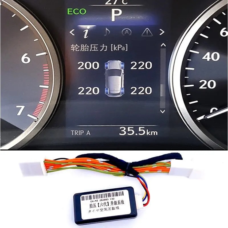 For lexus is nx nx200t nx300h series 2015-2020 car tpms tire pressure monito tire pressure display security alarm