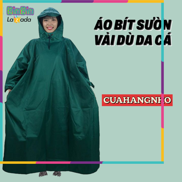 ÁO MƯA BÍT VẢI DÙ DA CÁ