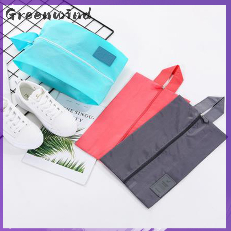 【Greenwind】 Foldable Waterproof Travel Shoe Storage Bag Zipper Storage Organizer Bag