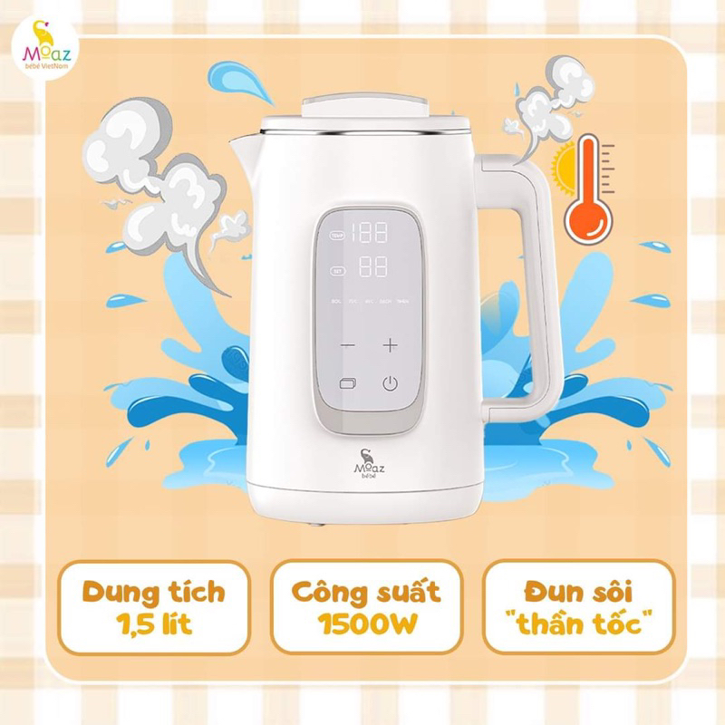 Bình đun nước giữ nhiệt pha sữa Moaz Bebe MB070