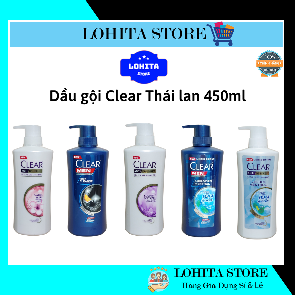 Dầu gội đầu sạch gàu Clear Thái Lan
