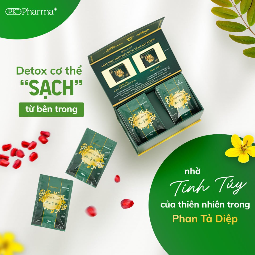 [30 gói] Phan Tả Diệp Senna Detox Thải Độc Ruột PK Pharma