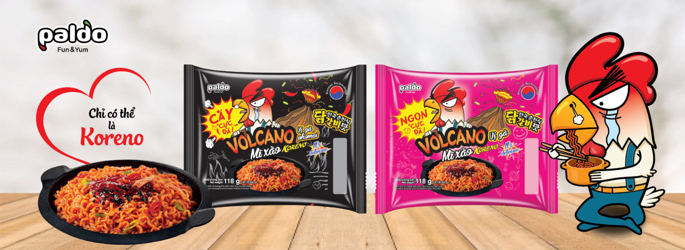 Mì xào Koreno Volcano gói 118g