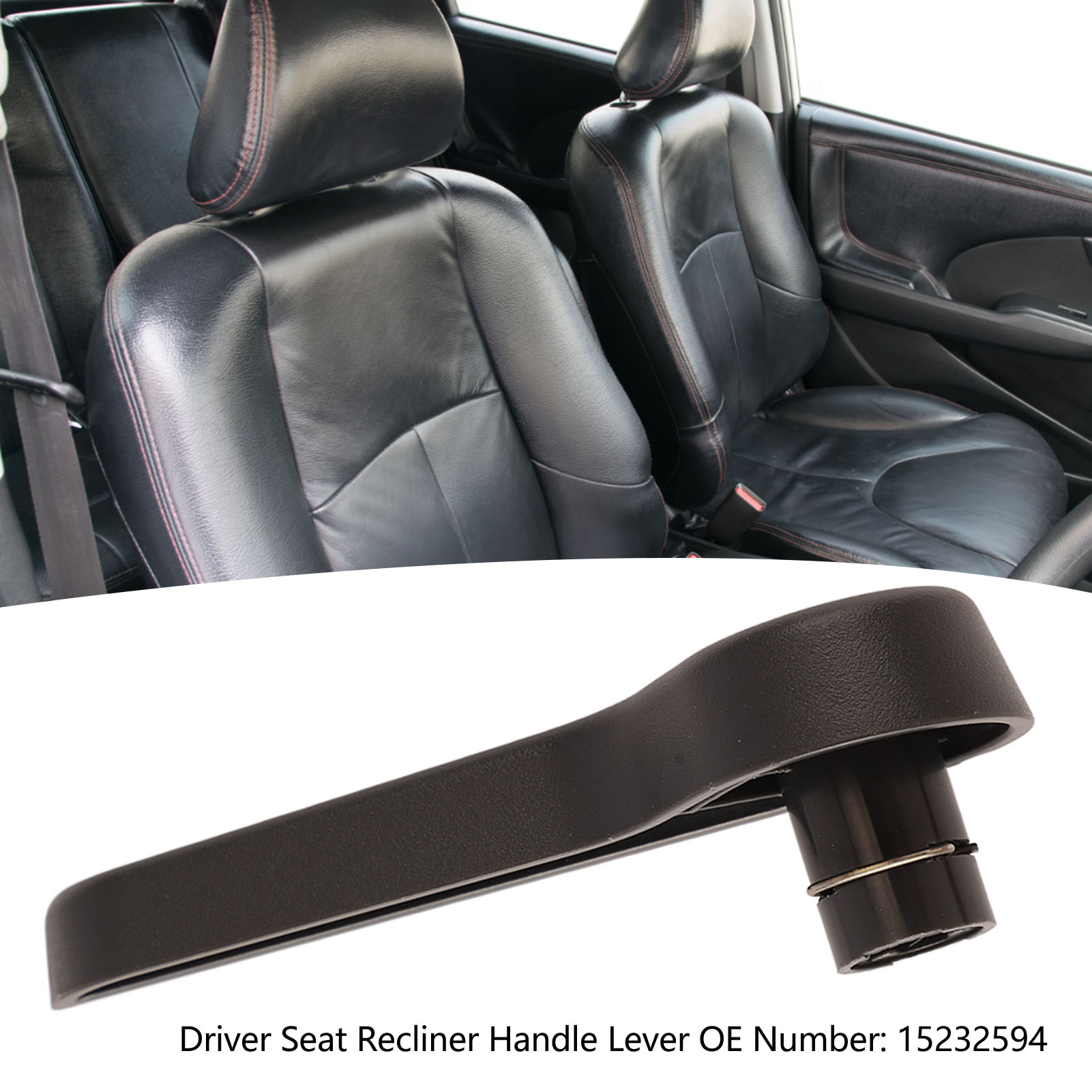 Left Driver Seat Adjuster Lever Handle Recliner For 2007-2014 Chevy GMC Sierra & Yukon – Black Plastic 2 thumbnail image